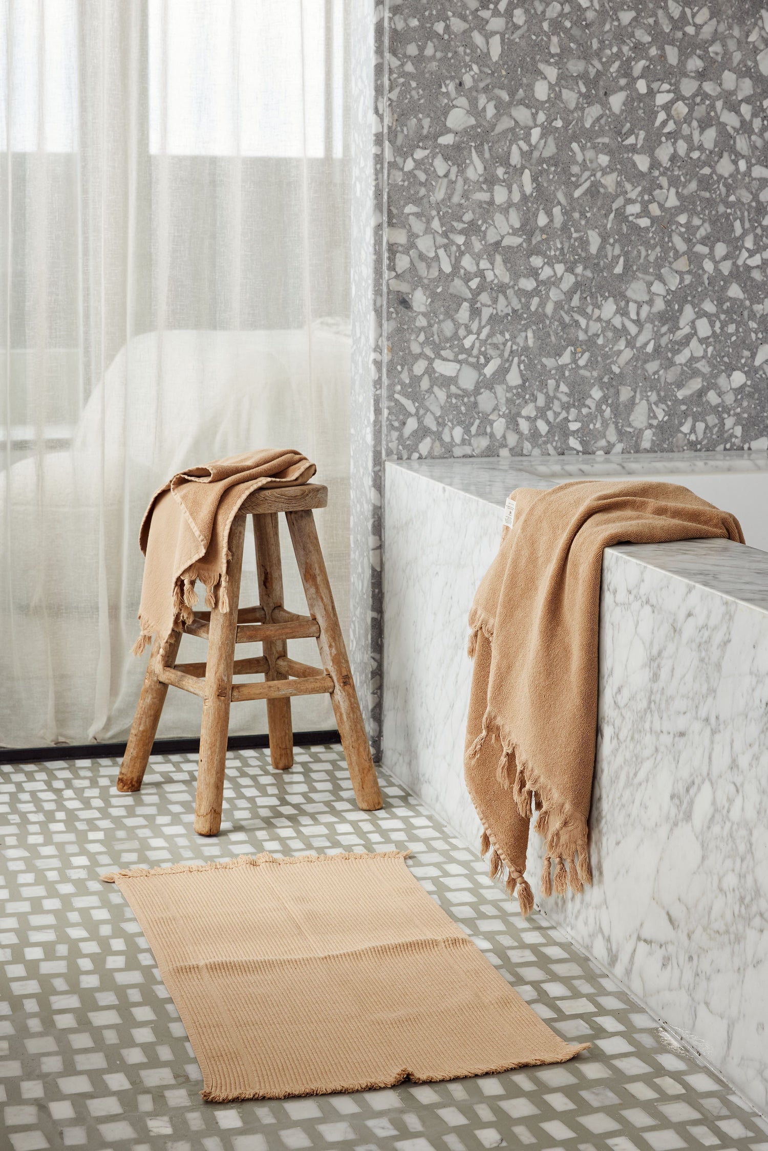 Vintage Wash Towel Collection | Nutmeg - - - Saardé - Saardé.