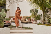 Enes Cotton Throw | Terracotta - - - Saardé - Saardé.
