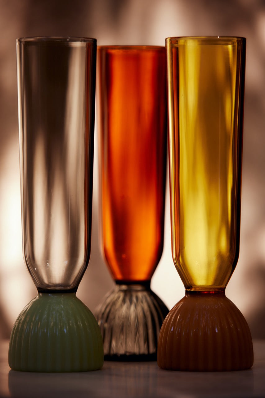 Kairos Champagne Flute | Jade | Set of 2 - - - Saardé - Saardé.