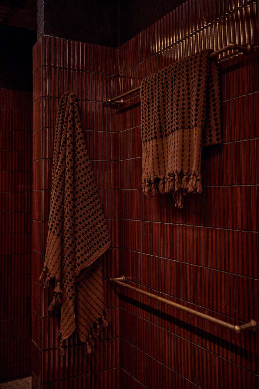 Chickpea Bath Sheet Bundle | Chocolate/Black - - - Saardé - Saardé.