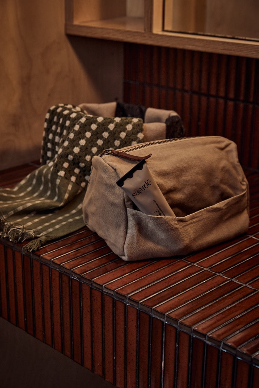 Journey Toiletry Canvas Bag | Clay - - - Saardé - Saardé.