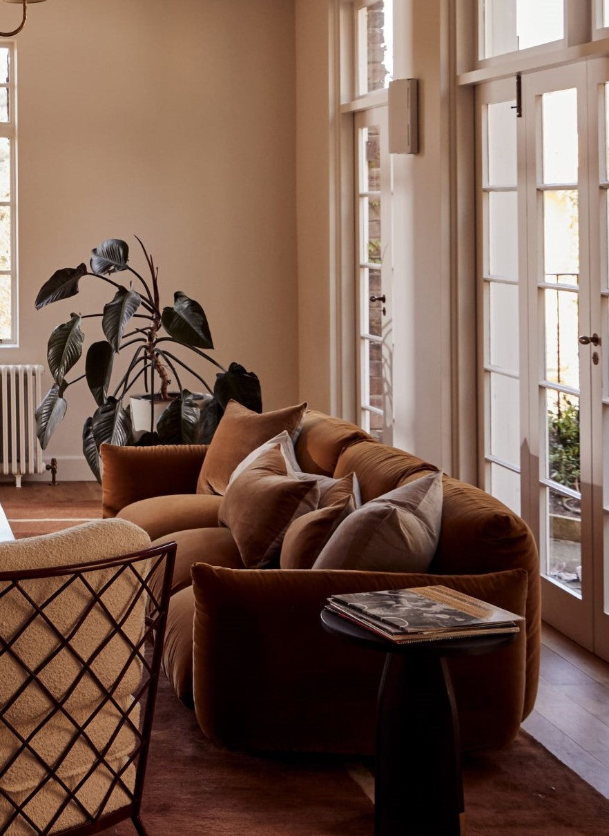 Linen/Velvet Cushion Range | Nutmeg - - - Saardé - Saardé.