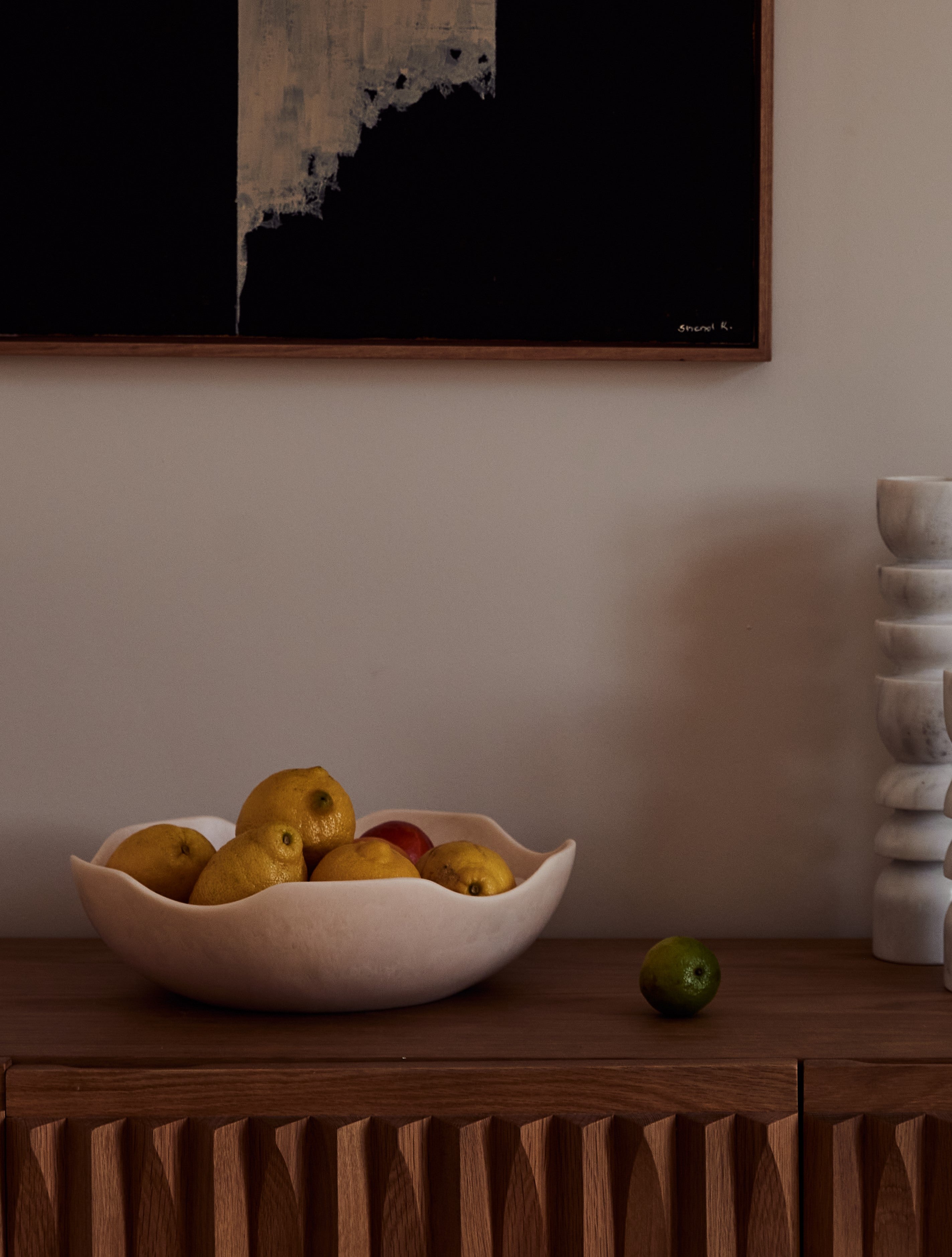 Flow Resin Salad Bowl | Marshmallow - Large - Large - Saardé - Saardé.