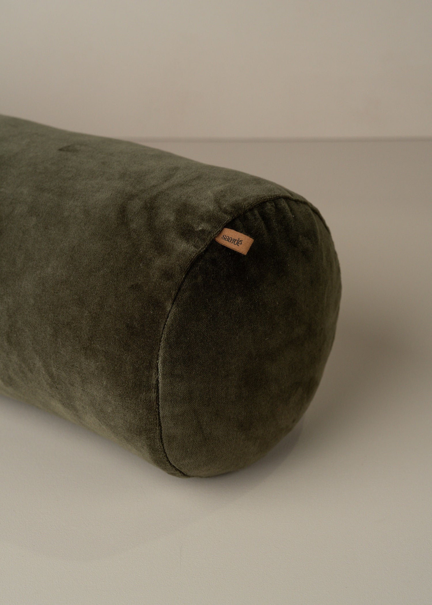 Velvet Structured Bolster | Dark Olive - - - Saardé - Saardé.