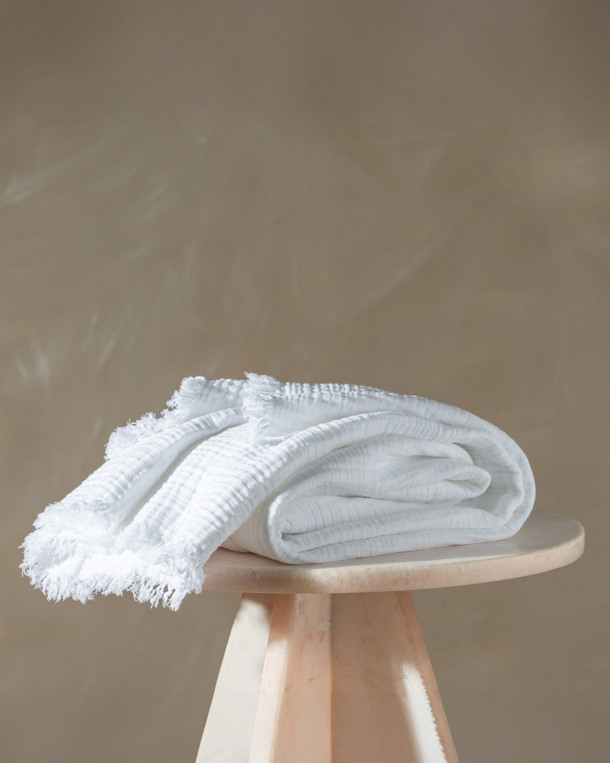 Enes Cotton Throw | White - - - Saardé - Saardé.
