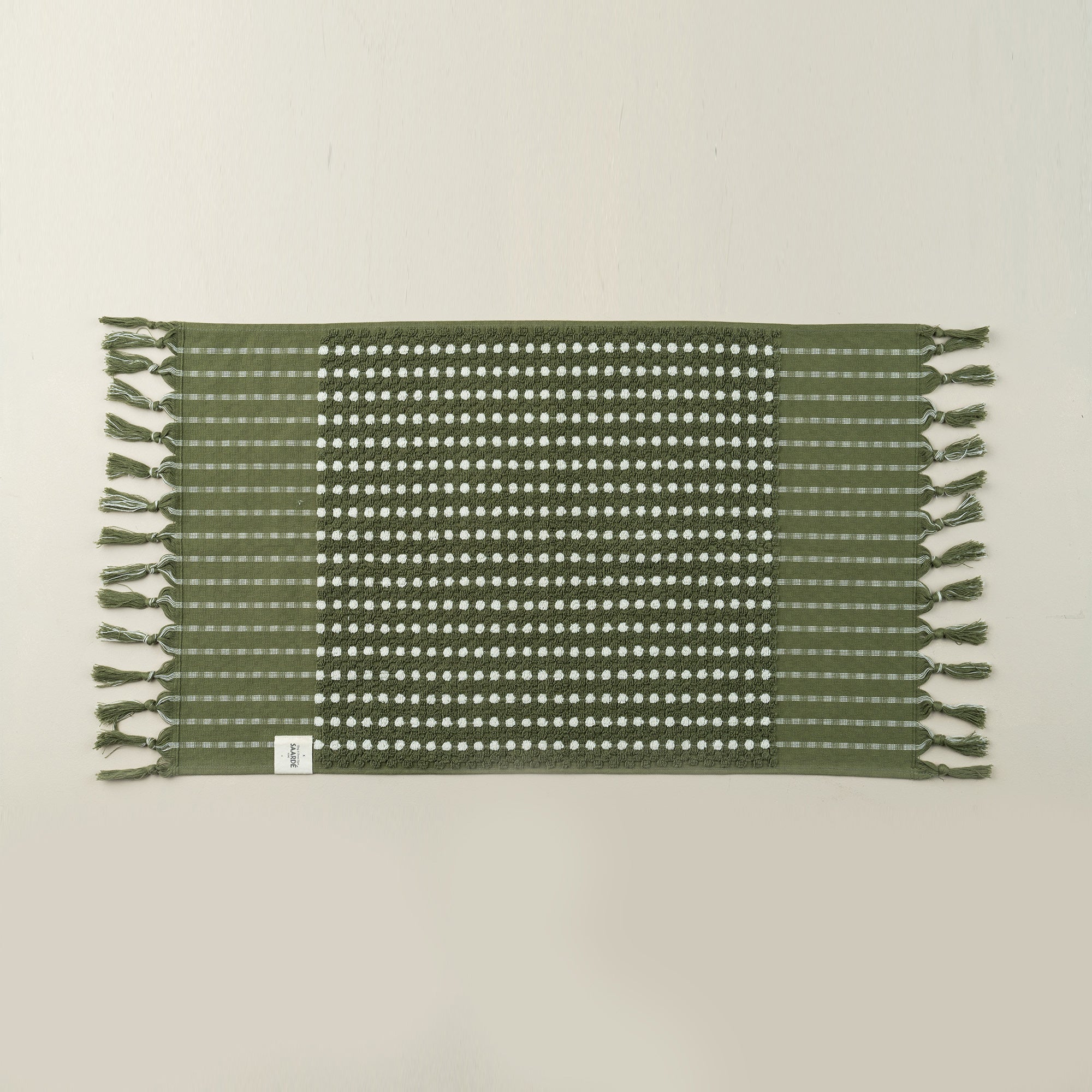 Chickpea Bath Sheet Collection | Olive/Natural - Bathmat - Bathmat - Saardé - Saardé.