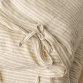 Linen Bedding Set Single - Natural Stripe - - - Saardé - Saardé.