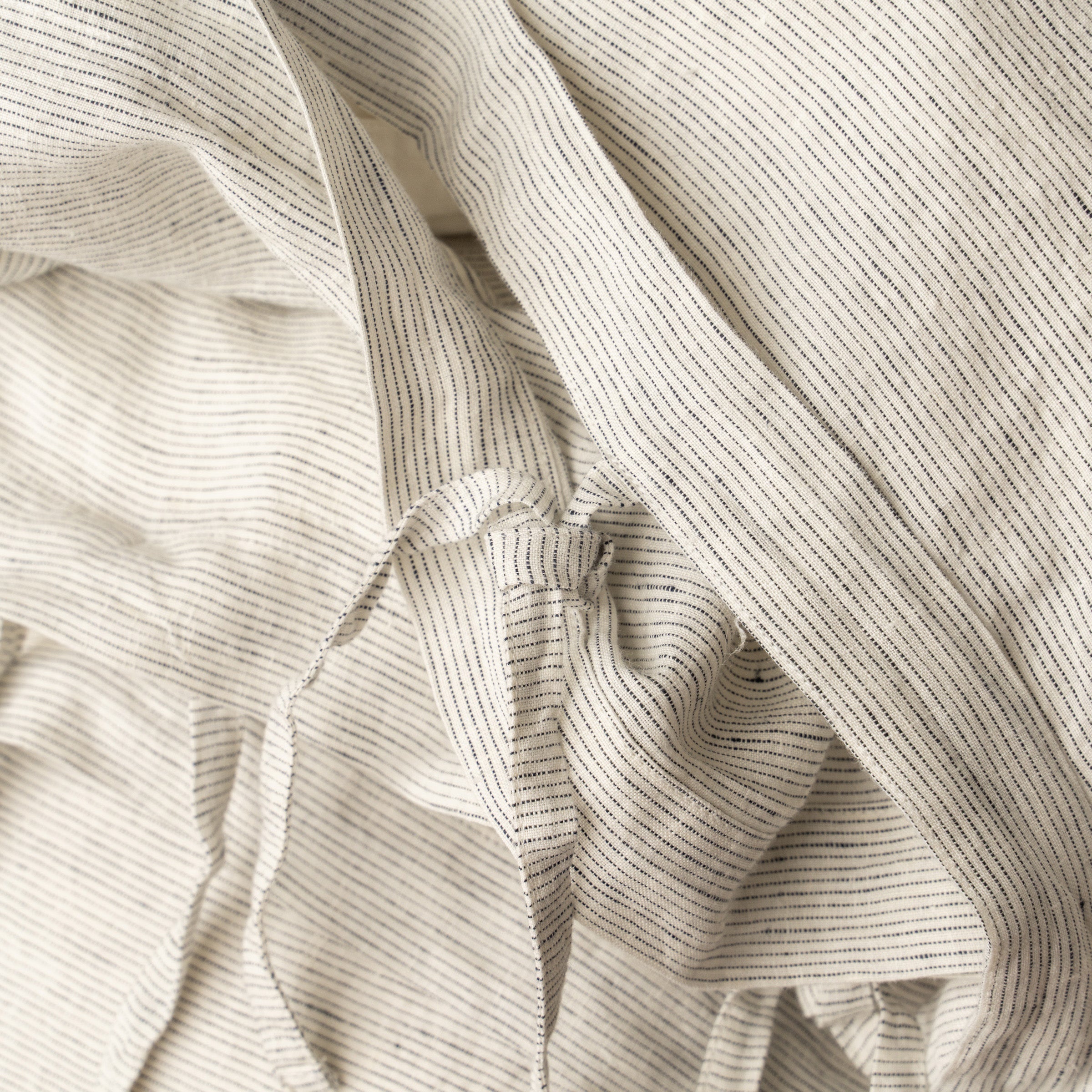 Linen Bedding Set Single - Pin Stripe - - - Saardé - Saardé.