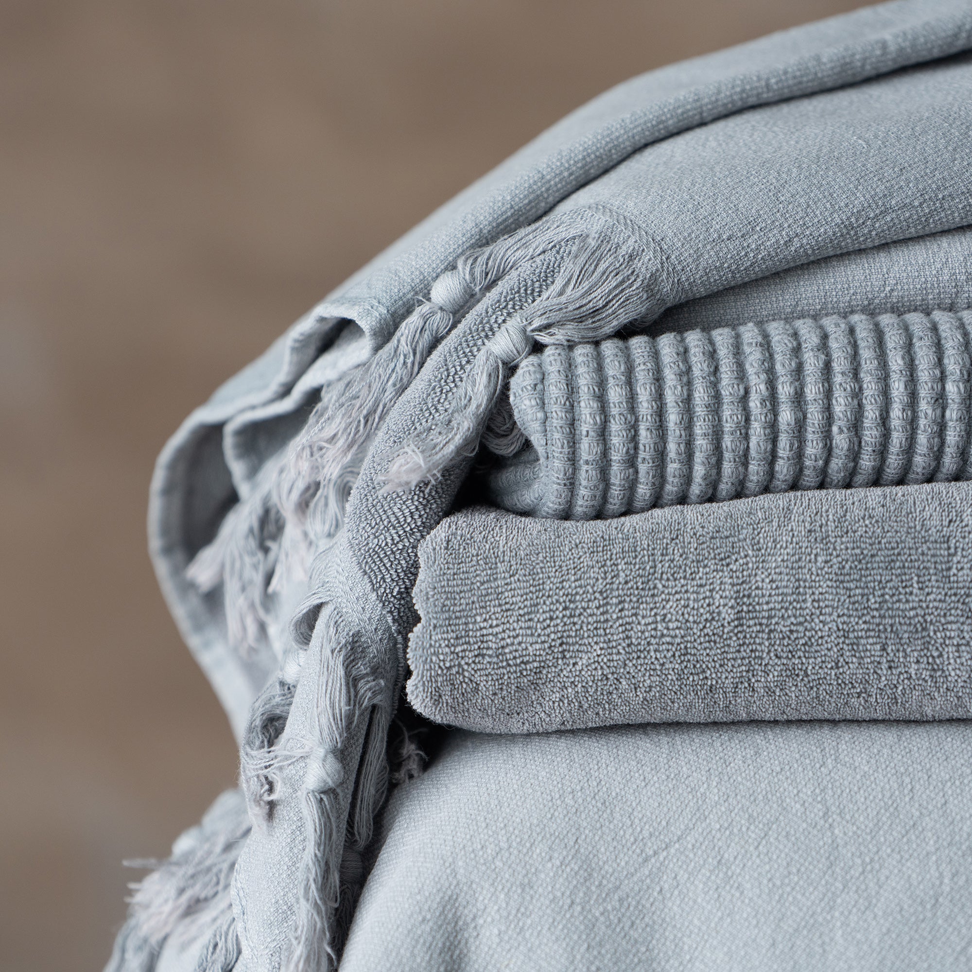 Vintage Wash Towel Collection | Pale Grey - - - Saardé - Saardé.