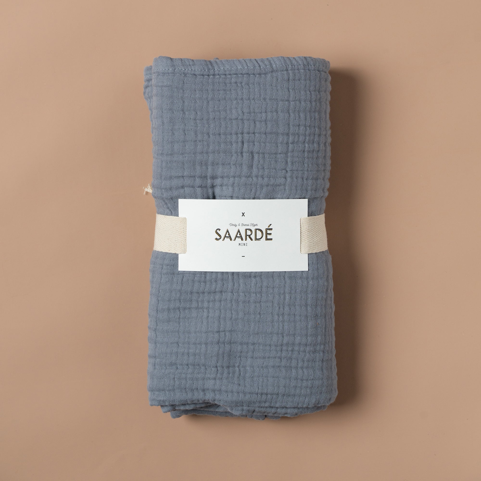 Enes Crinkle Baby Blanket | Pale Grey - - - Saardé - Saardé.