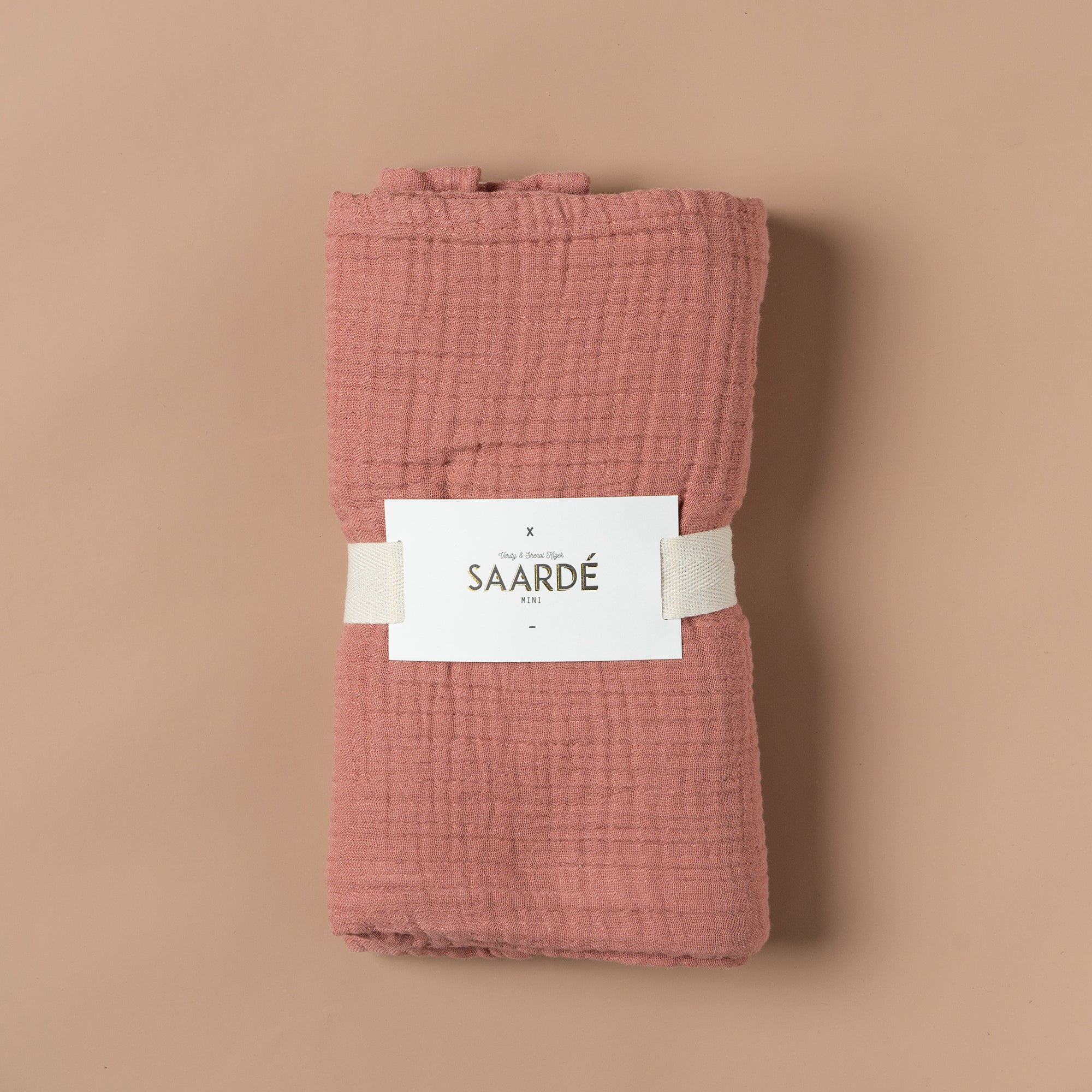Enes Crinkle Baby Blanket | Guava - - - Saardé - Saardé.