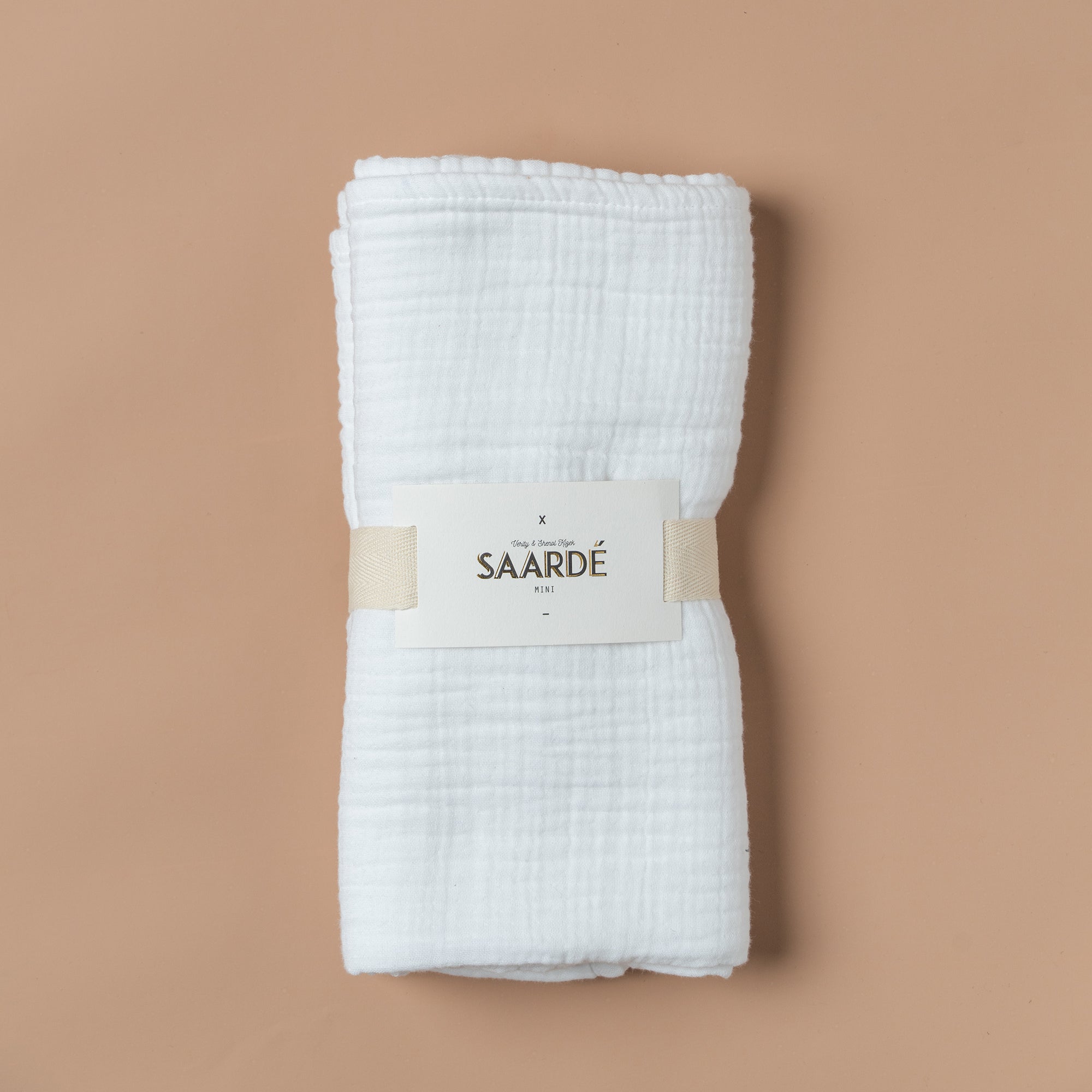 Enes Crinkle Baby Blanket | White - - - Saardé - Saardé.