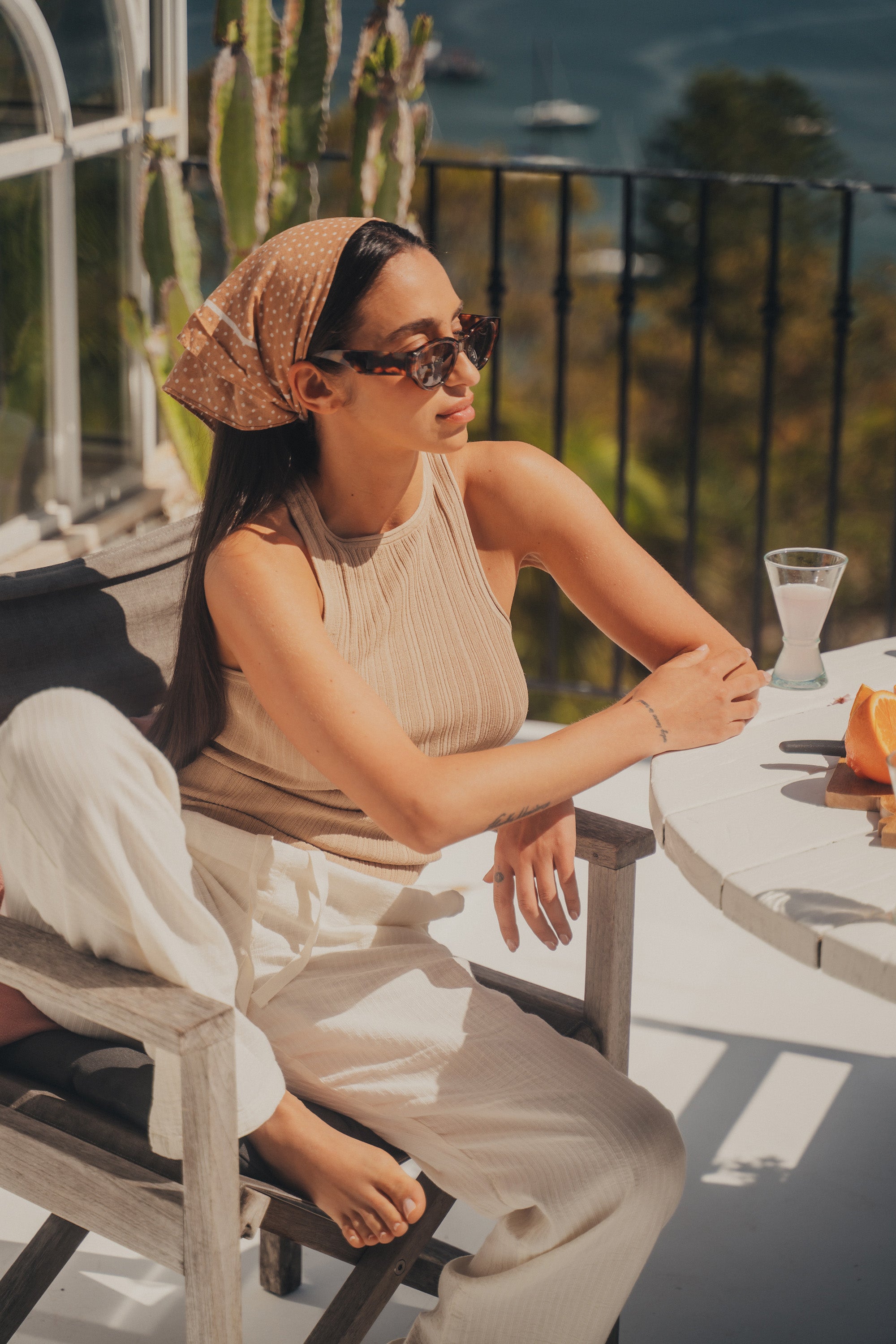 Amalfi Lounge Pants | Ivory - - - Saardé - Saardé.