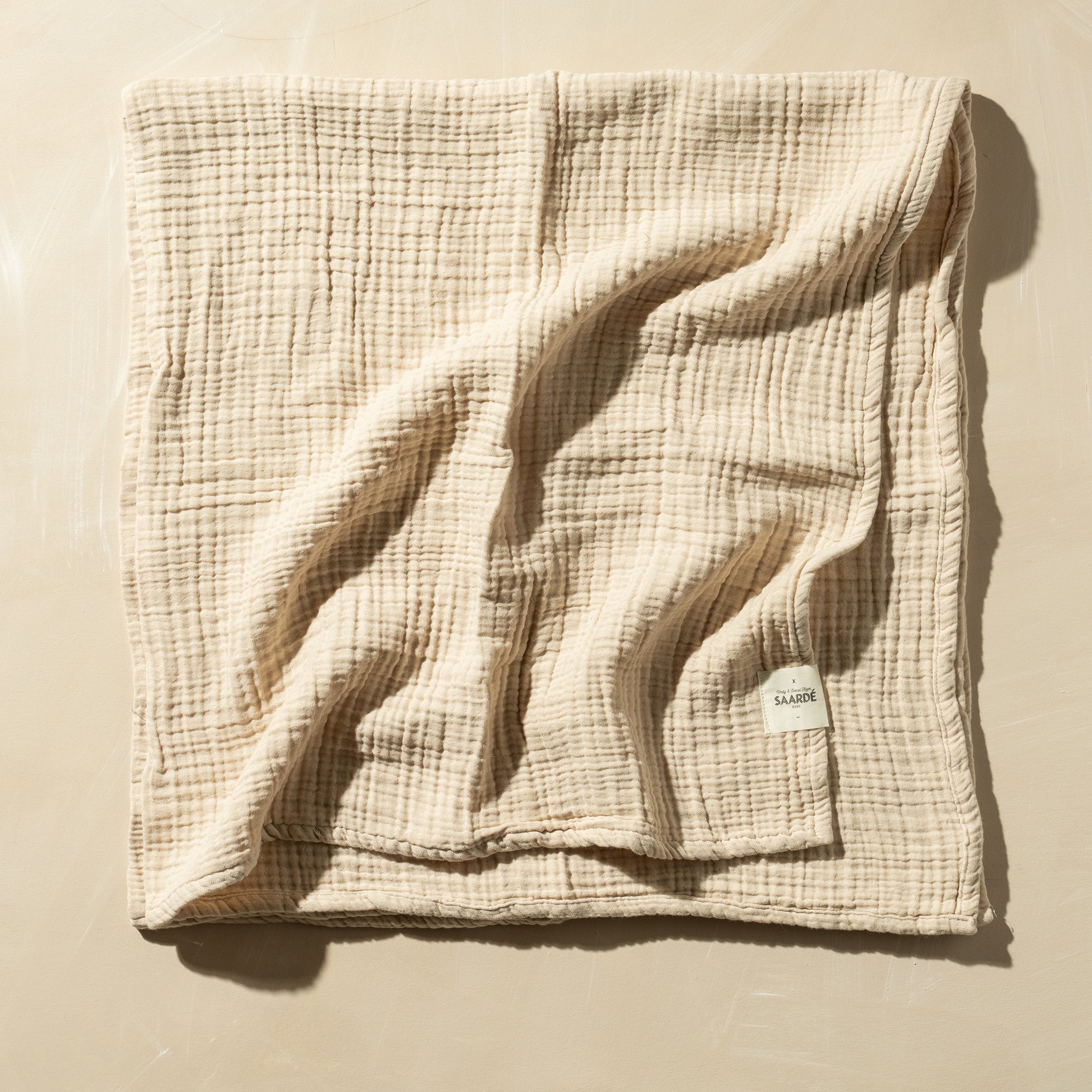 Enes Crinkle Baby Blanket | Clay - - - Saardé - Saardé.