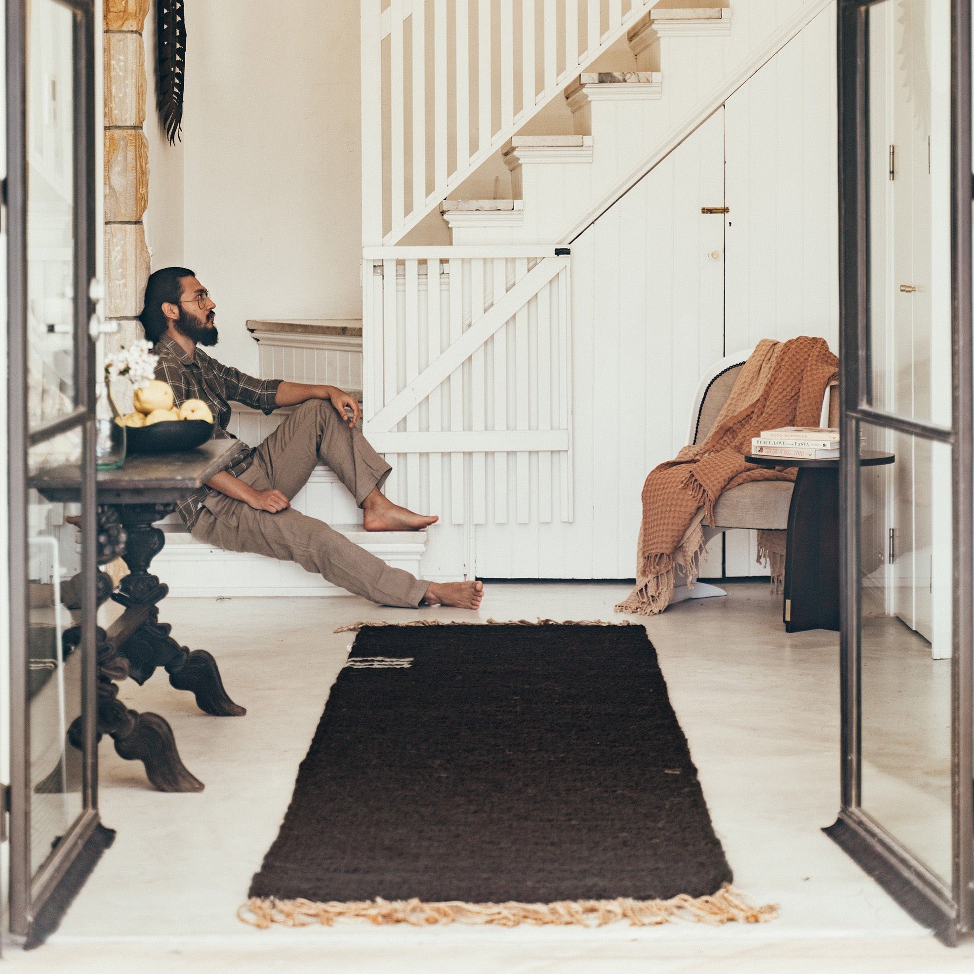 Otto Jute Runner | Black - - - Saardé - Saardé.