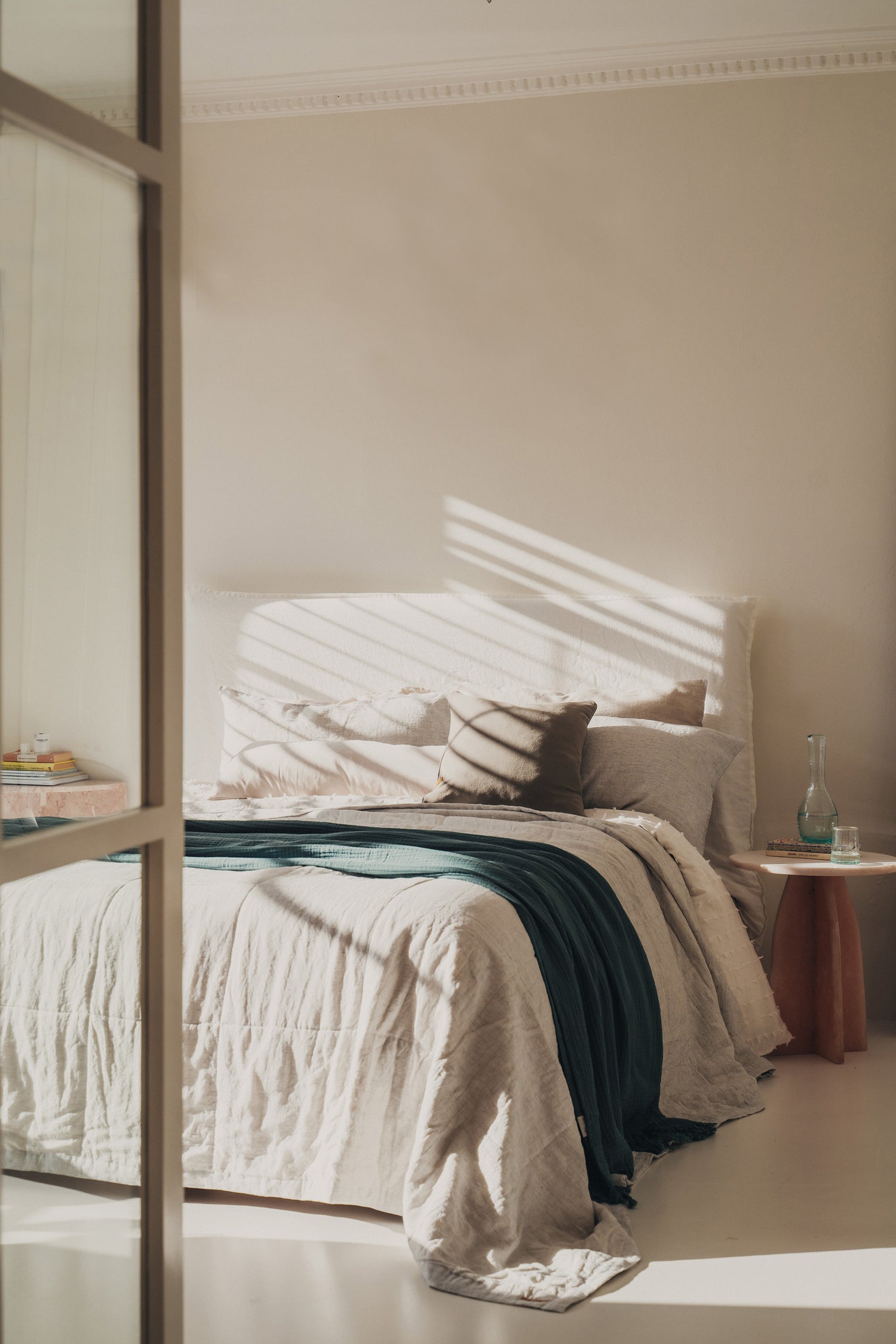 Linen Bedding Set Single - Pin Stripe - - - Saardé - Saardé.