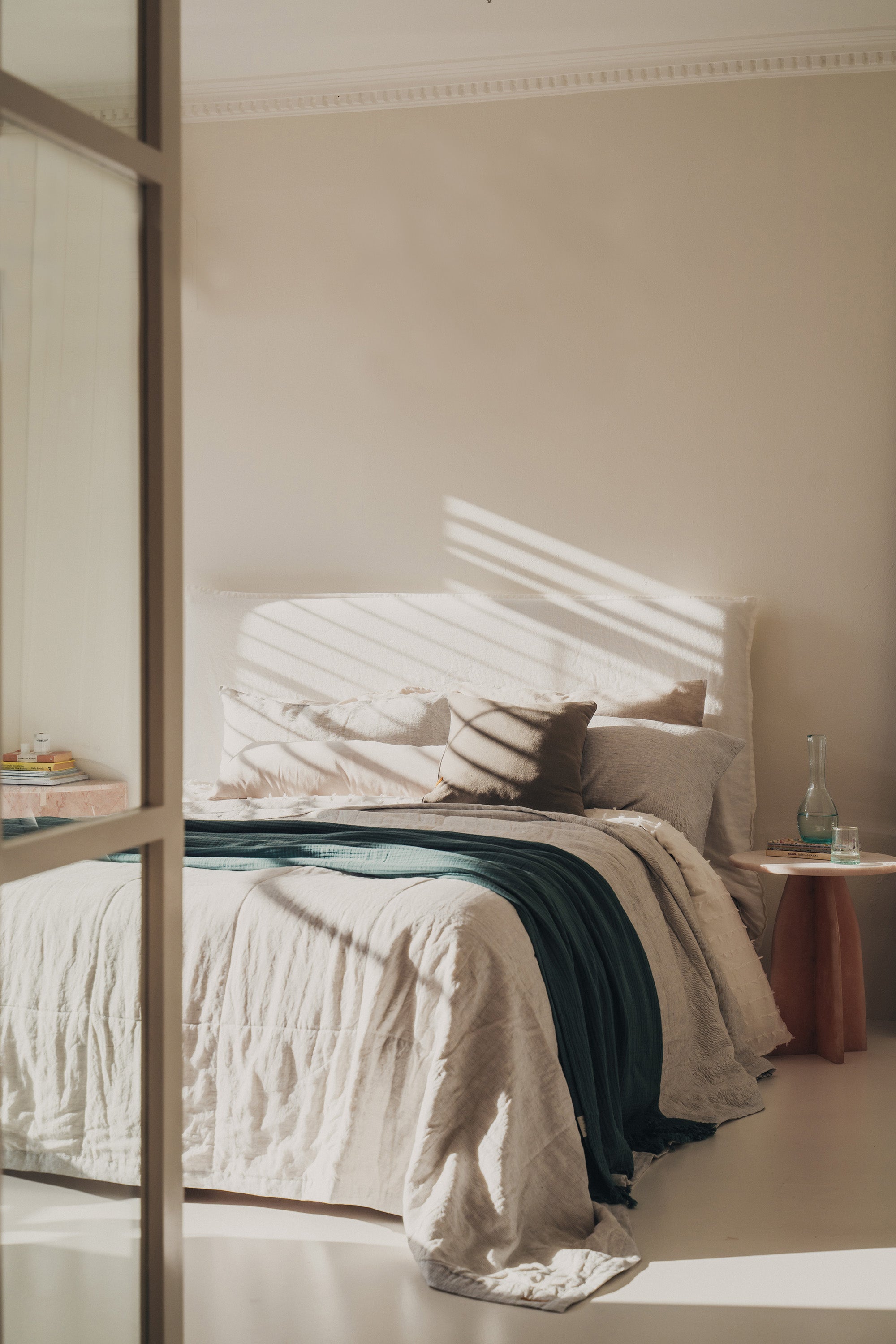 Linen Bedding Set Single - Pin Stripe - - - Saardé - Saardé.