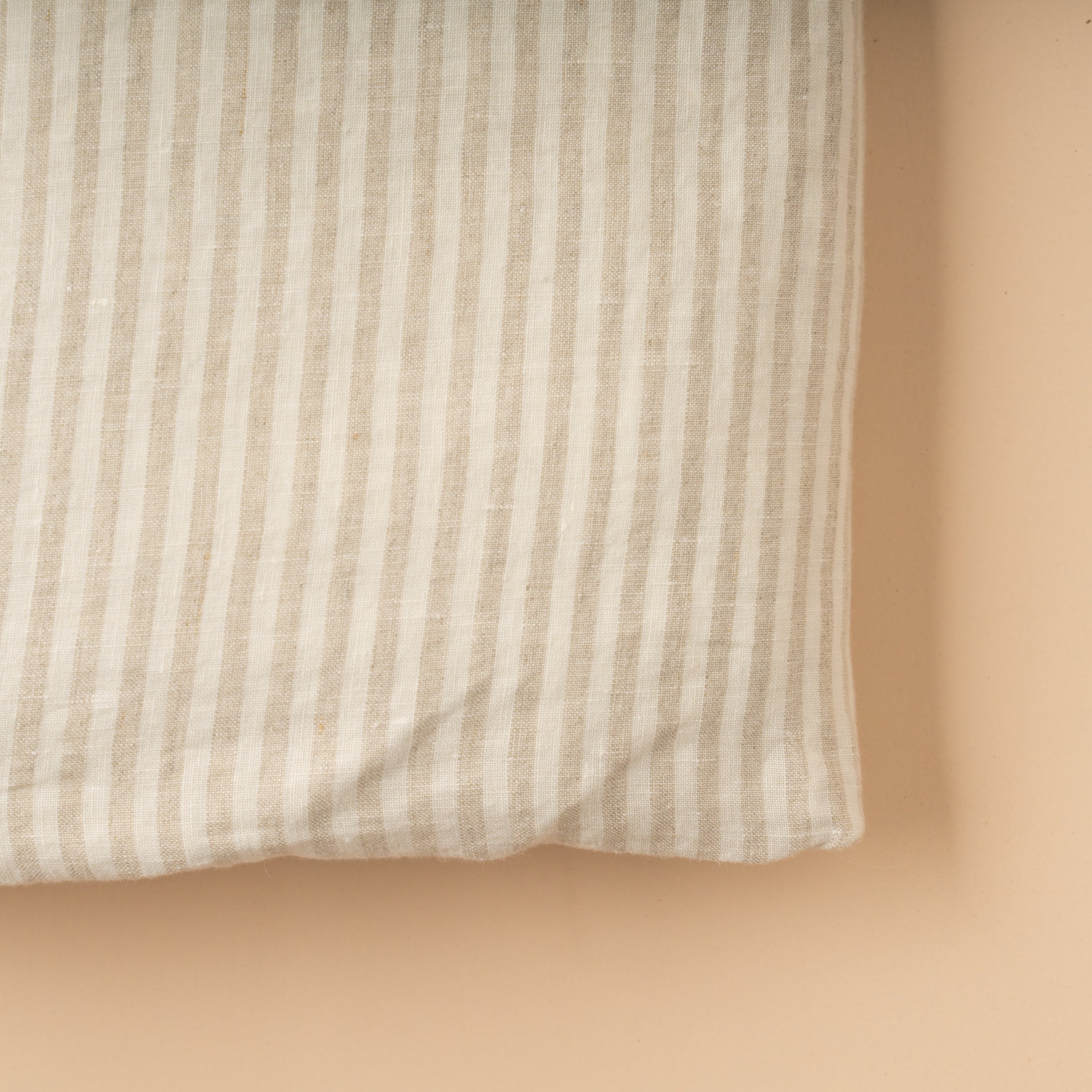 Linen Bedding Set Single - Natural Stripe - - - Saardé - Saardé.