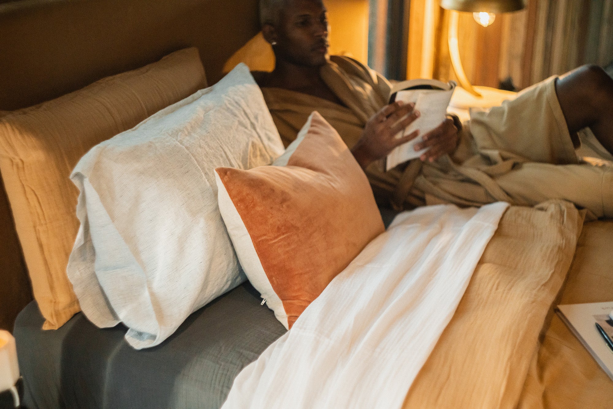 Enes Fitted Sheet Collection | Charcoal - - - Saardé - Saardé.