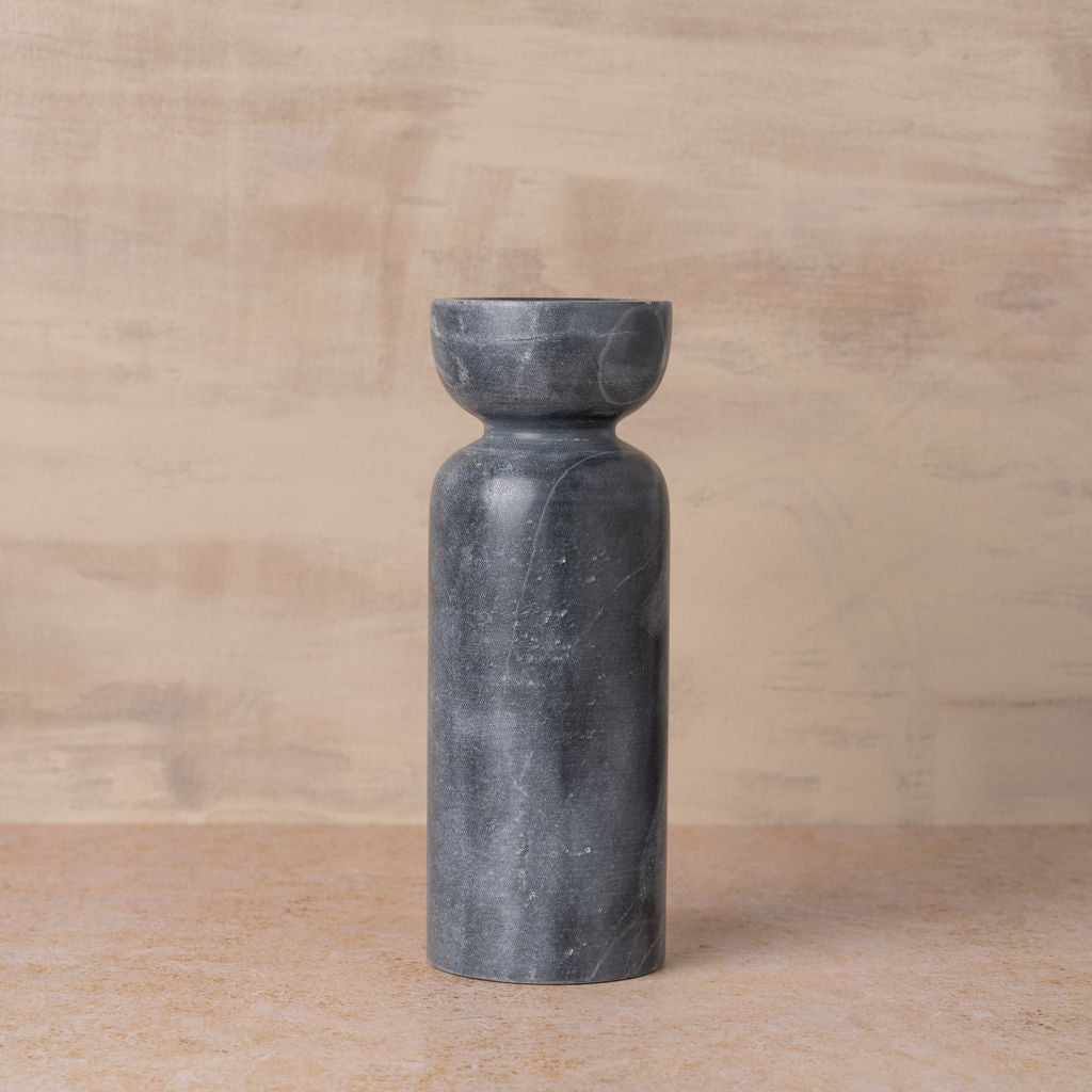 Toulin Candle Holder | Marble Black - - - Saardé - Saardé.