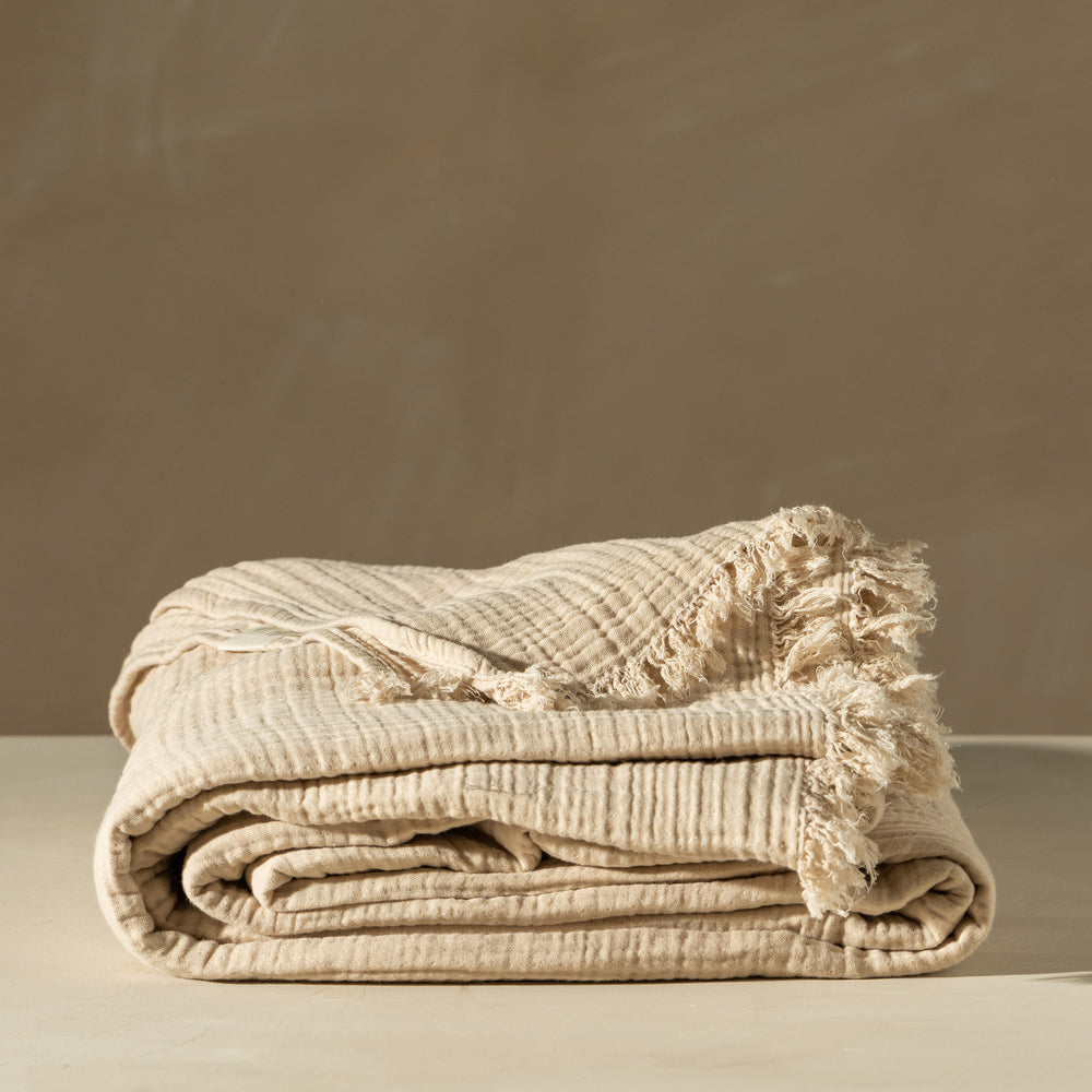 Enes Cotton Bedcover | Clay - - - Saardé - Saardé.