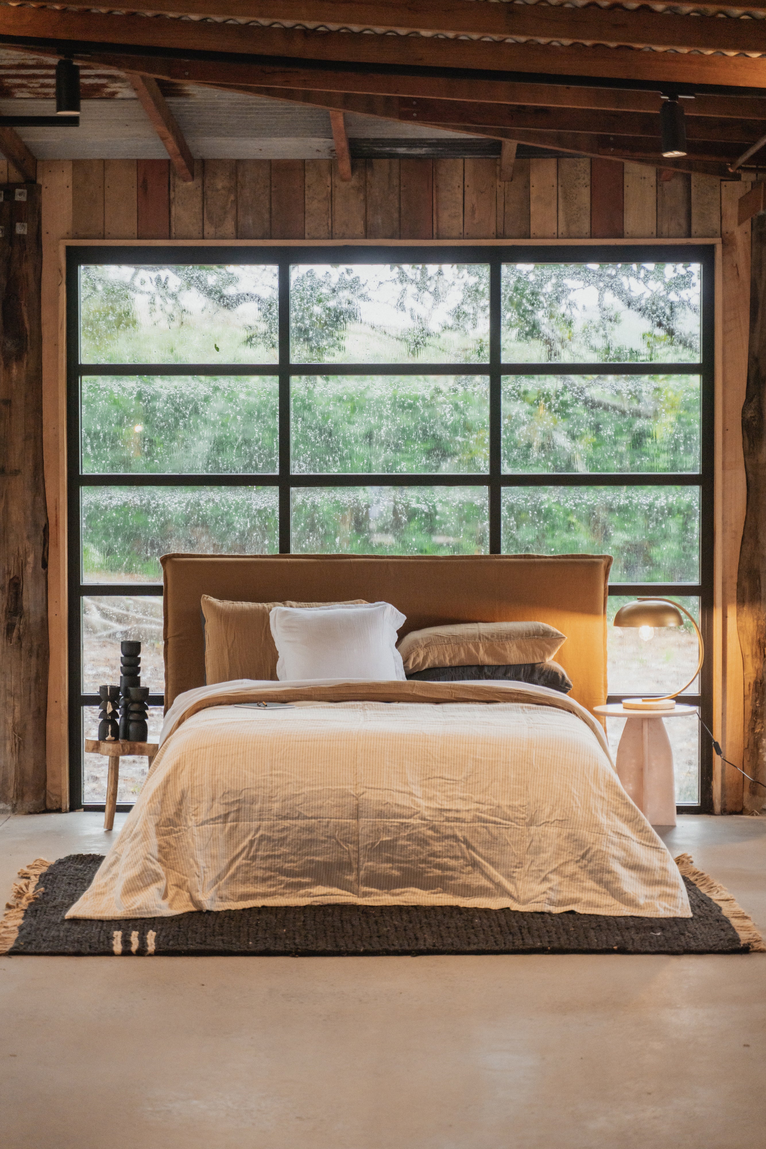 Sanctuary Linen Bed Head with Slipcover | Nutmeg - - - Saardé - Saardé.