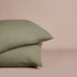 Shore Plain Pillowcase | Olive | Set of 2 -  -  - Saardé - Saardé.