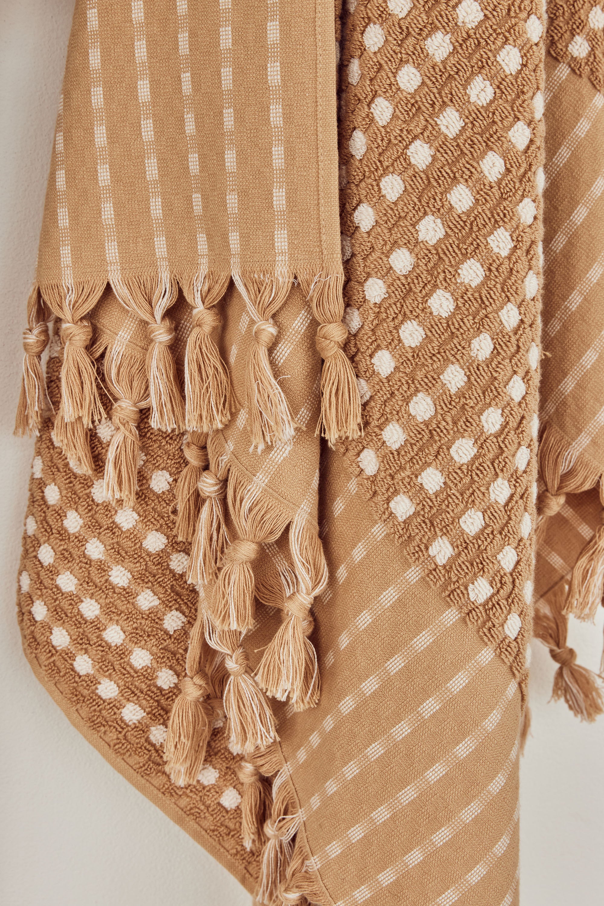 Chickpea Bath Sheet Collection - Nutmeg/Natural - - - Saardé - Saardé.