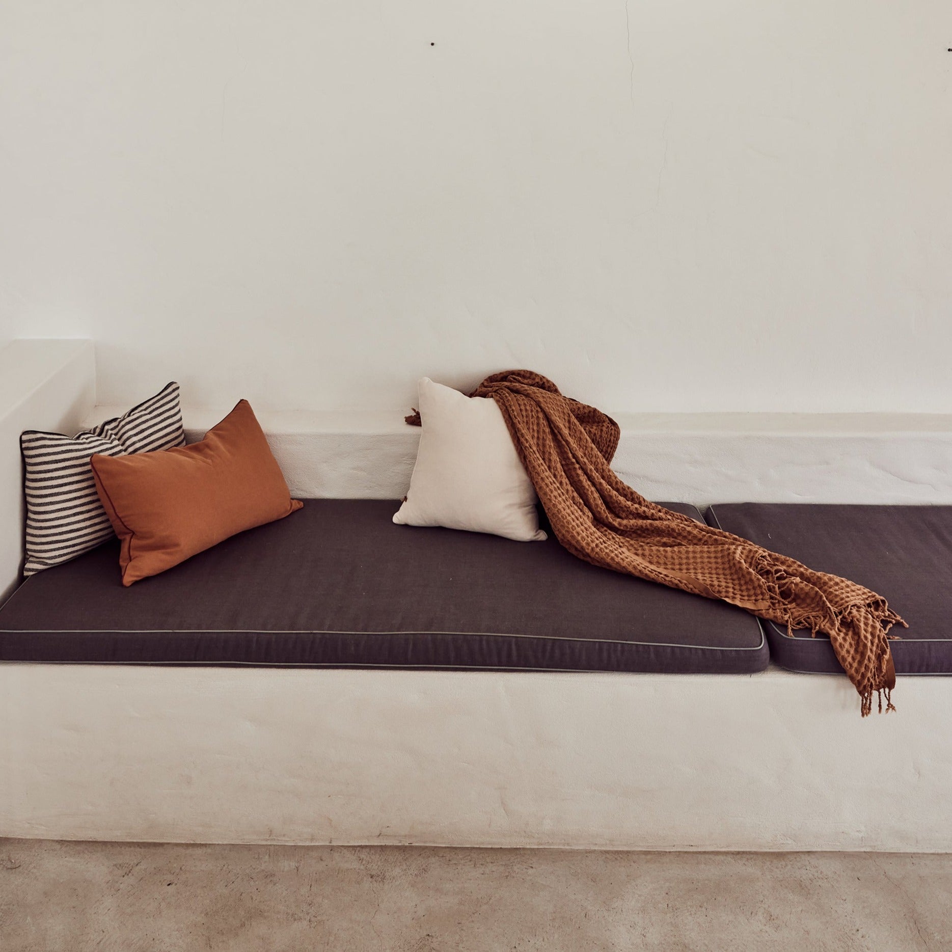 Corfu Cotton Throw | Terracotta - - - Saardé - Saardé.