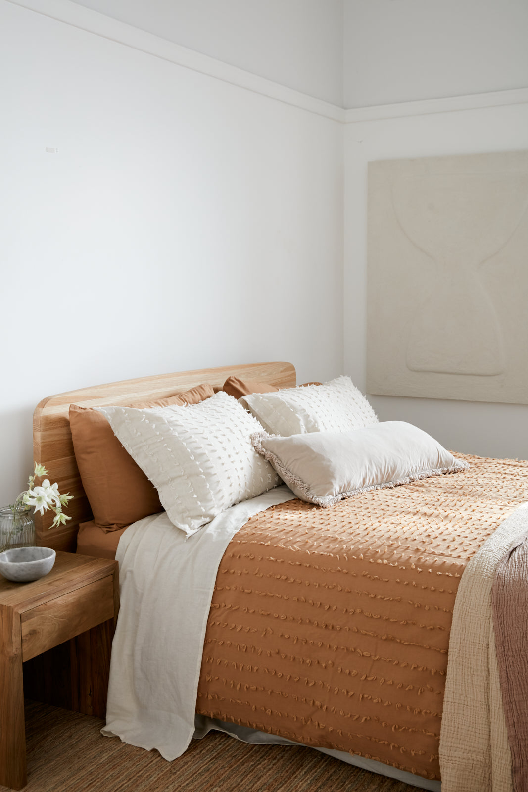 Shore Duvet Cover | Nutmeg - - - Saardé - Saardé.