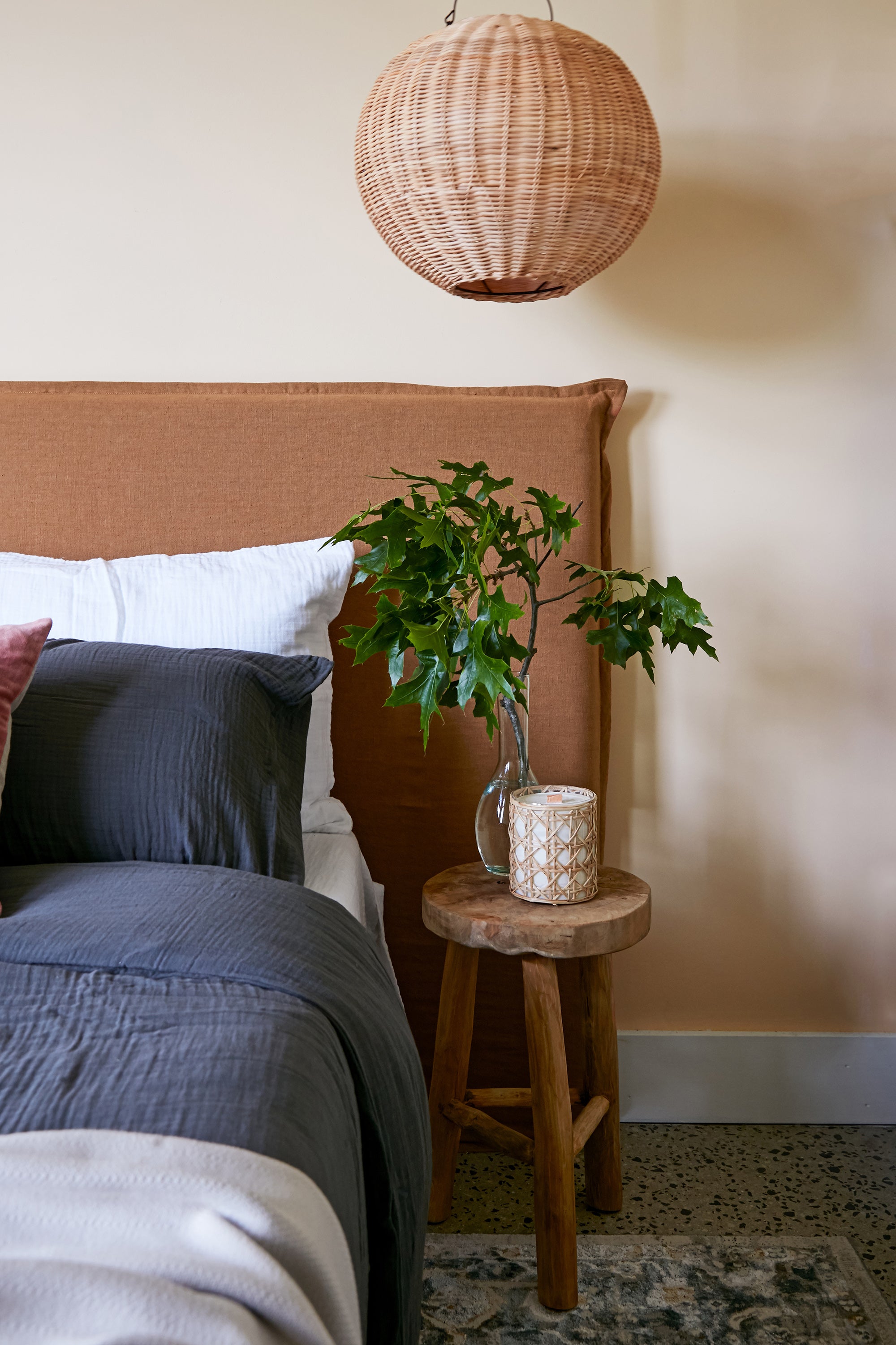 Sanctuary Linen Bed Head with Slipcover | Nutmeg - - - Saardé - Saardé.