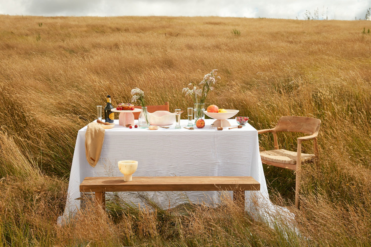 Enes Tablecloth | White -  -  - Saardé - Saardé.