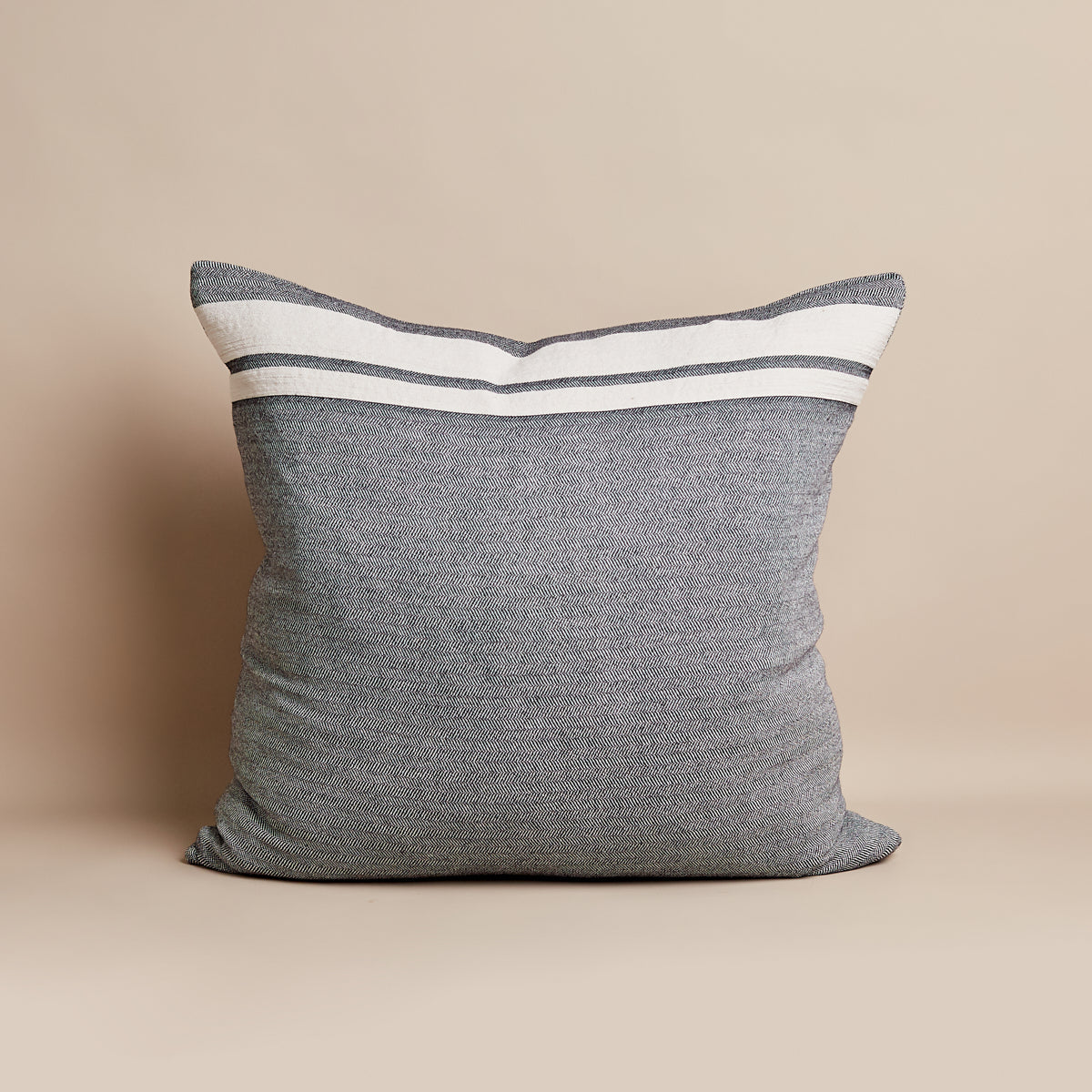 Siyah Cotton/Linen Square Cushion - - - Saardé - Saardé.