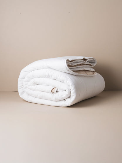 Enes Quilted Bed Cover | White