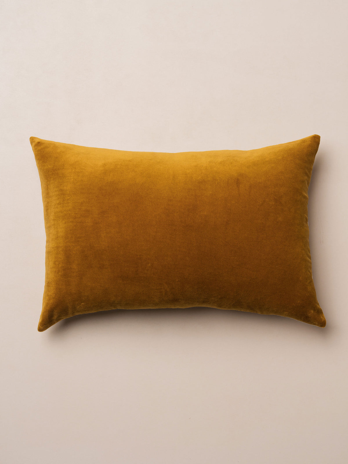 Linen/Velvet Cushion | Honey Mustard - - - Saardé - Saardé.