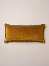 Velvet Bolster Fringed Cushion | Honey Mustard - - - Saardé - Saardé.