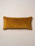 Velvet Bolster Fringed Cushion | Honey Mustard - - - Saardé - Saardé.