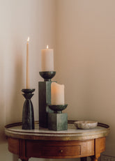 Opus Large Marble Candle Holder | Green - - - Saardé - Saardé.