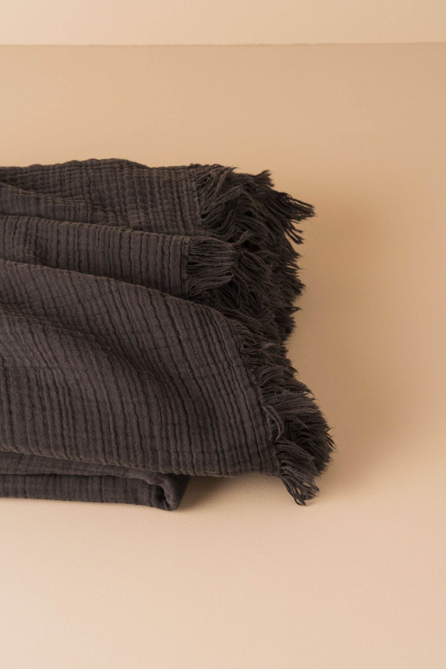 Enes Cotton Bed Cover | Charcoal