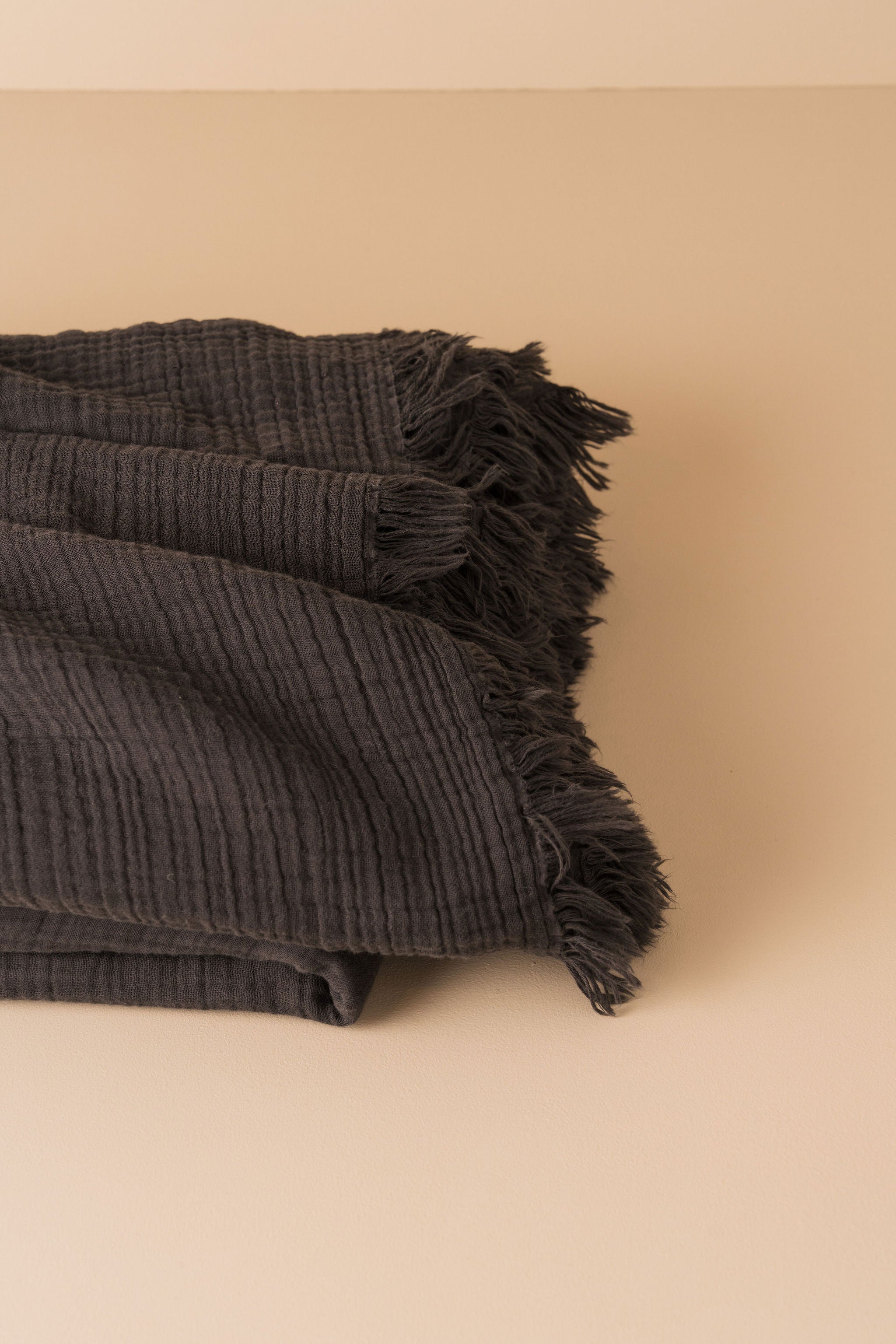 Enes Cotton Bed Cover | Charcoal