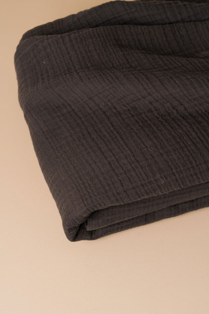 Enes Cotton Throw | Charcoal