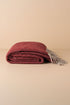 Merino Wool Throw | Burgundy/Grey - - - Saardé - Saardé.