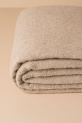Merino Wool Throw | Latte/Grey - - - Saardé - Saardé.