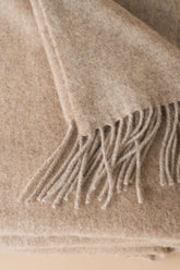 Merino Wool Throw | Latte/Grey - - - Saardé - Saardé.