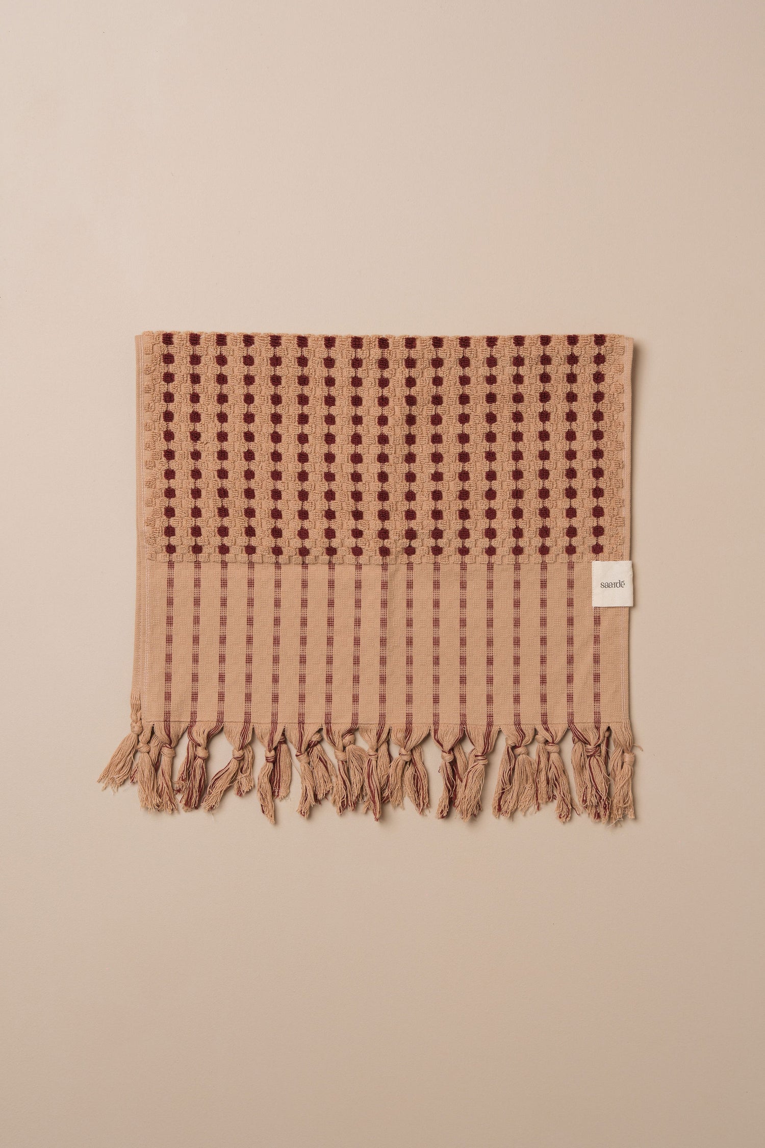 Chickpea Bath Sheet Bundle | Truffle/Burgundy