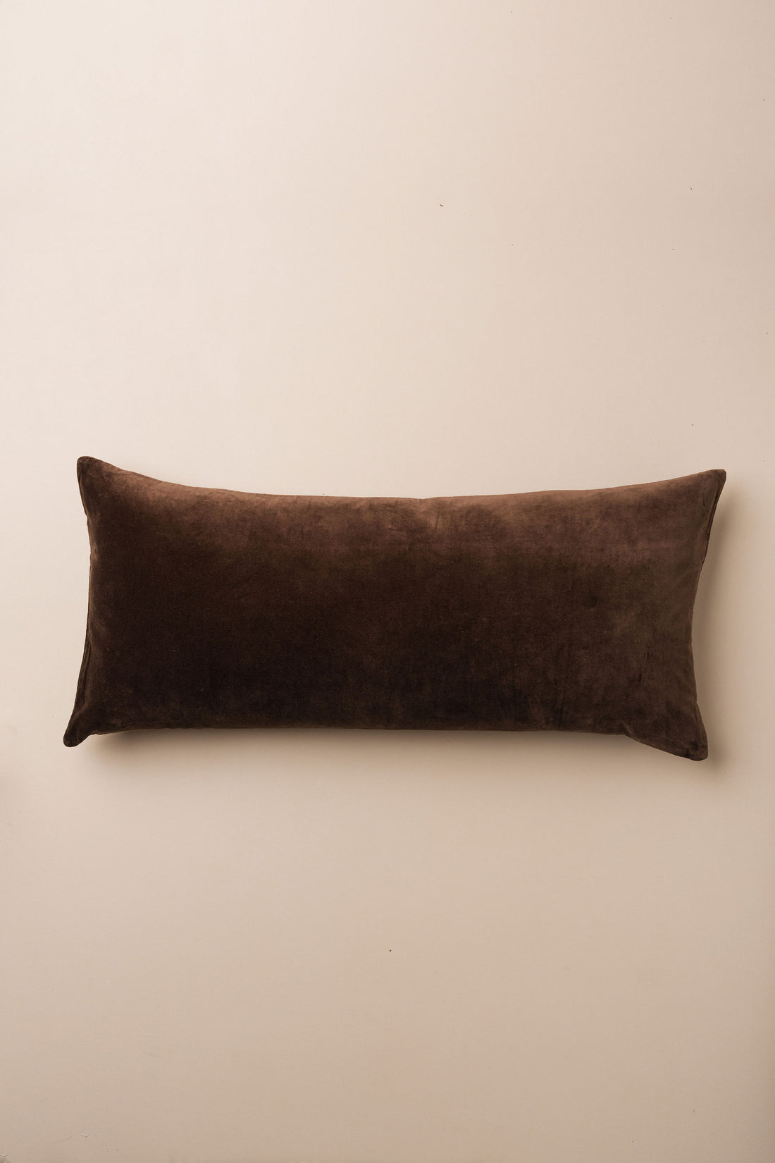 Velvet Bolster Cushion | No Fringe | Chocolate