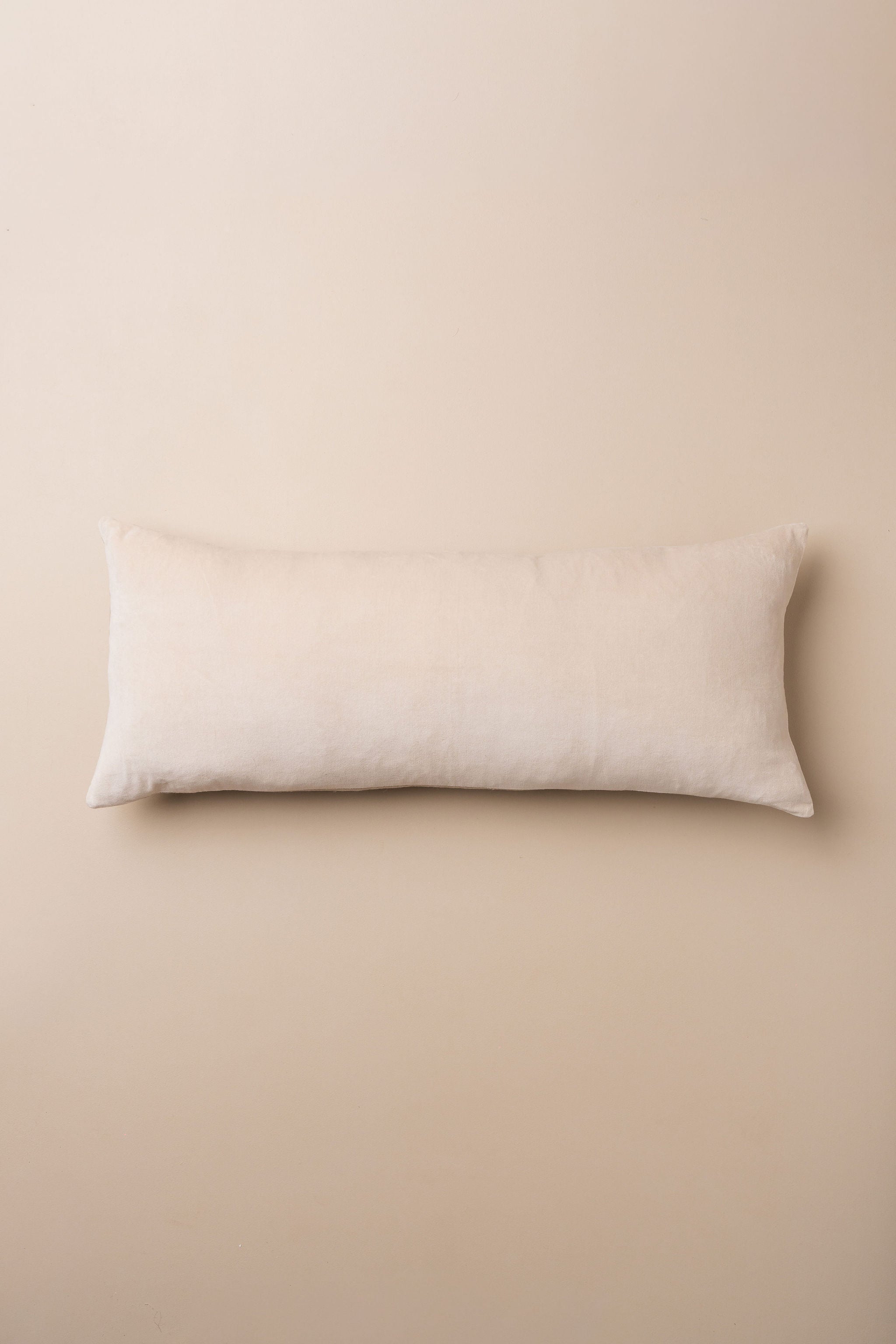Linen/Velvet Bolster Cushion | Clay