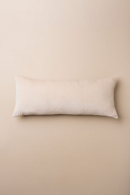 Linen/Velvet Bolster Cushion | Clay