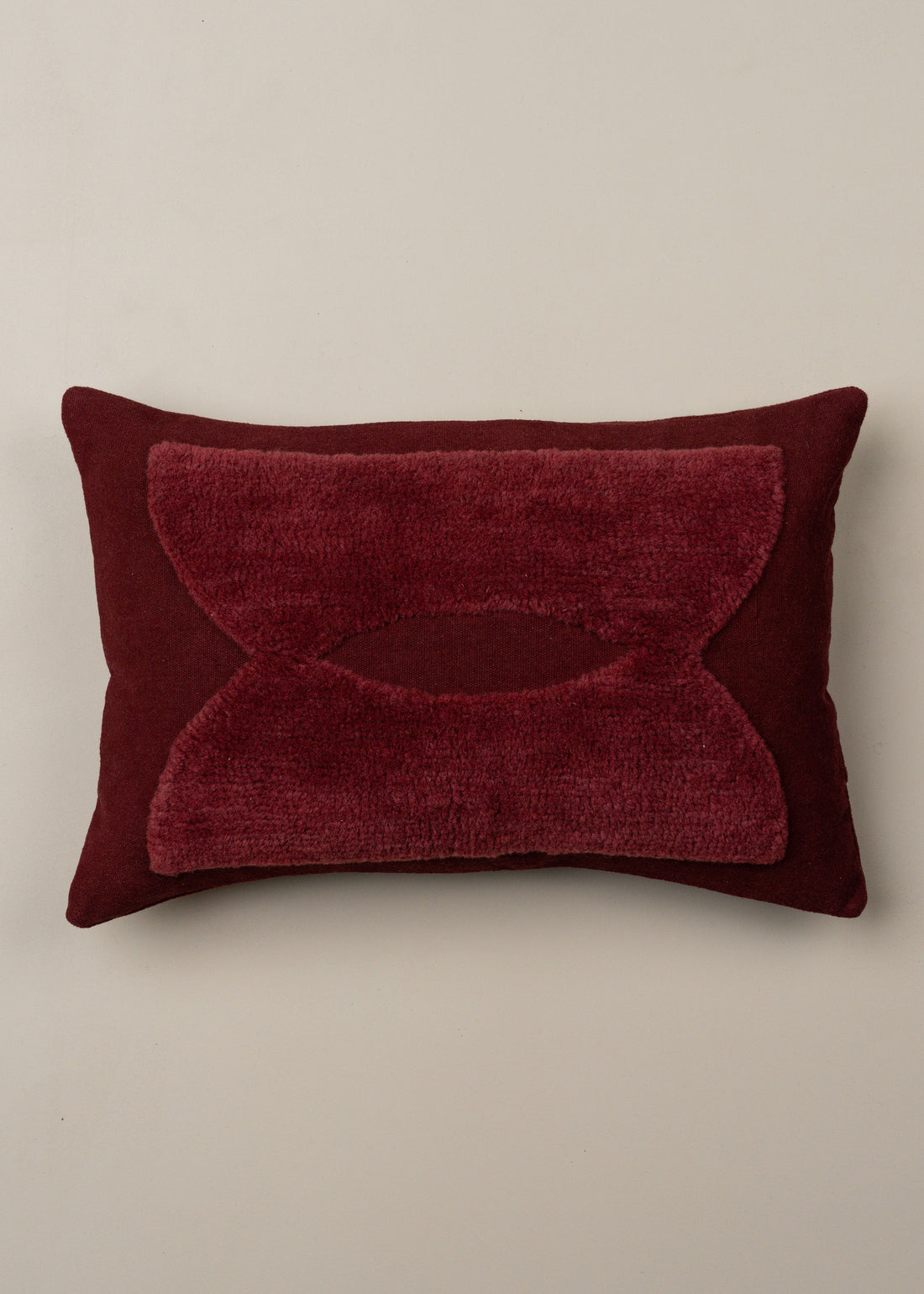 Abstract Lumbar Cushion | Burgundy - - - Saardé - Saardé.