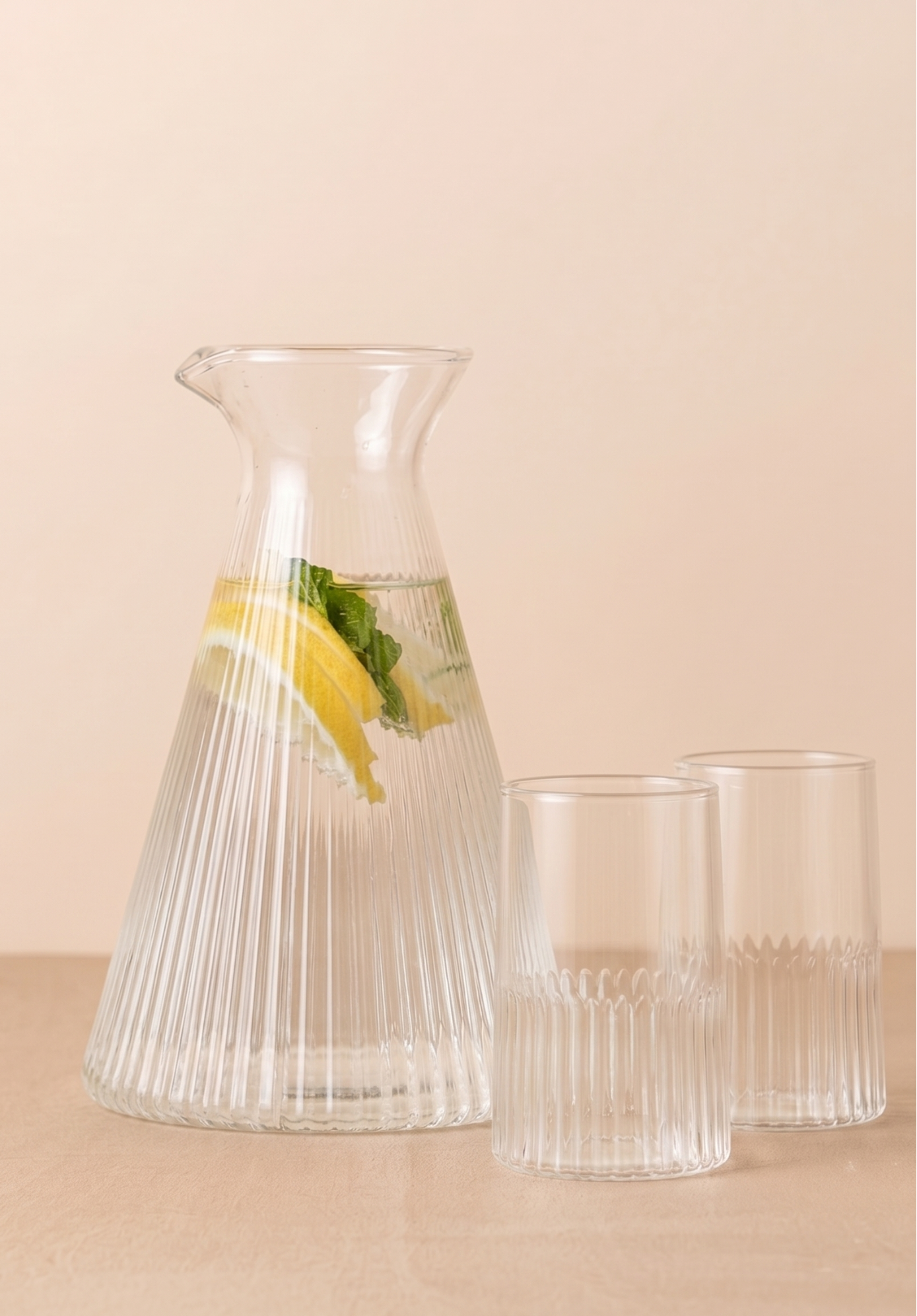 Kairos Angular Carafe Set 2 | Large | Clear